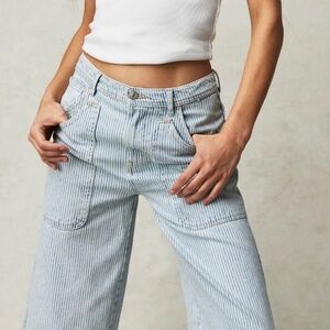 Free people we the free piper cropped pants wide leg size 30